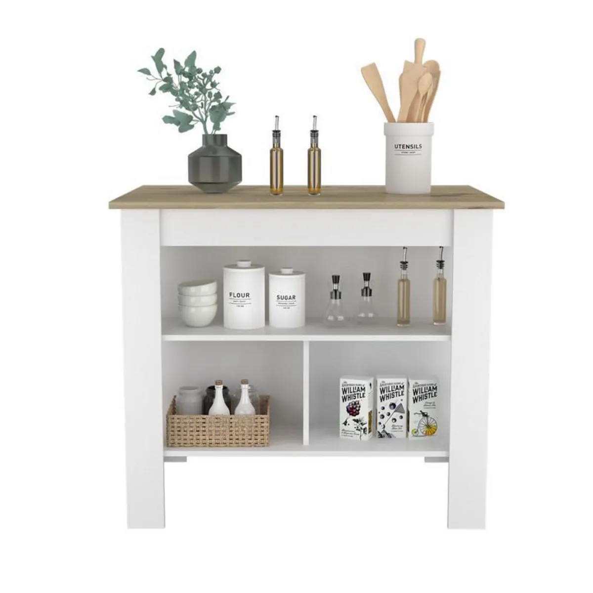 TUHOME - Mueble de Cocina Mesa de Cocina Kitchen