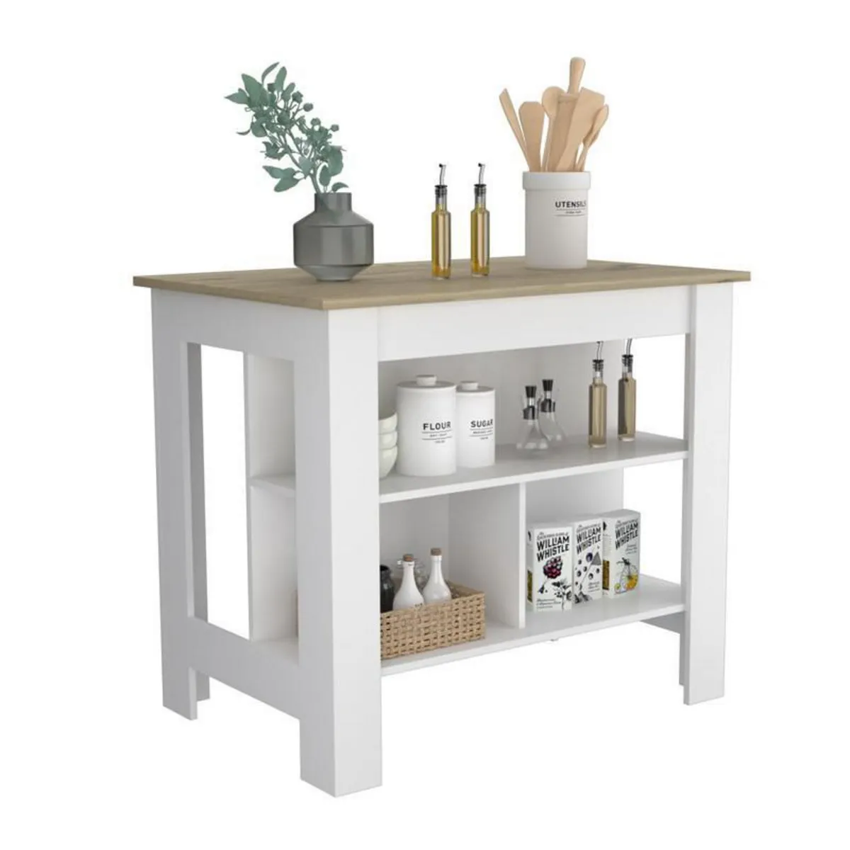 TUHOME - Mueble de Cocina Mesa de Cocina Kitchen