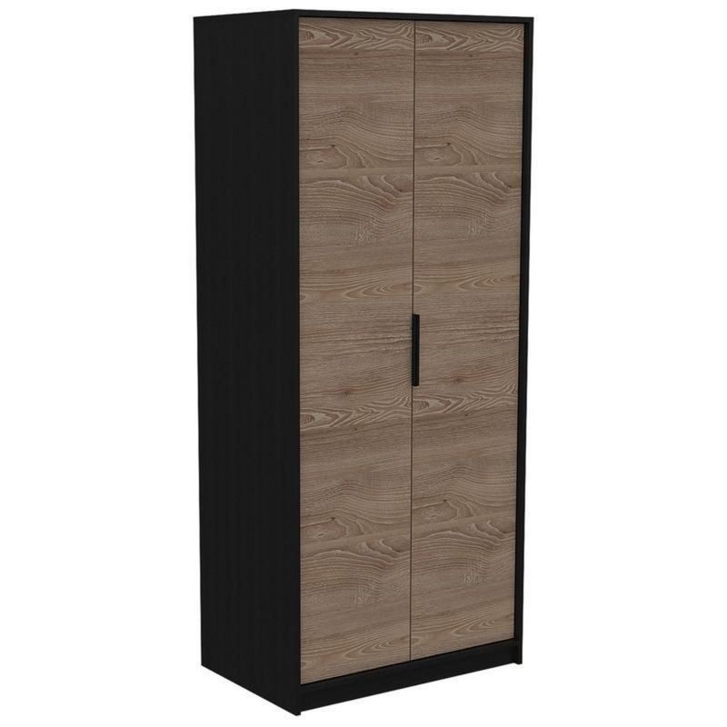 TUHOME - Ropero Negro 2 Puertas Kaia