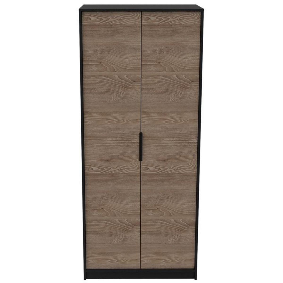 TUHOME - Ropero Negro 2 Puertas Kaia