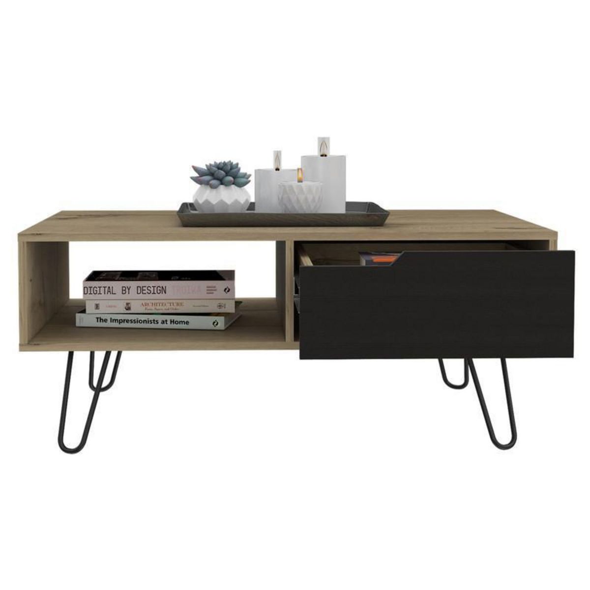 TUHOME - Mesa de Centro Audra - Duna y Wengue