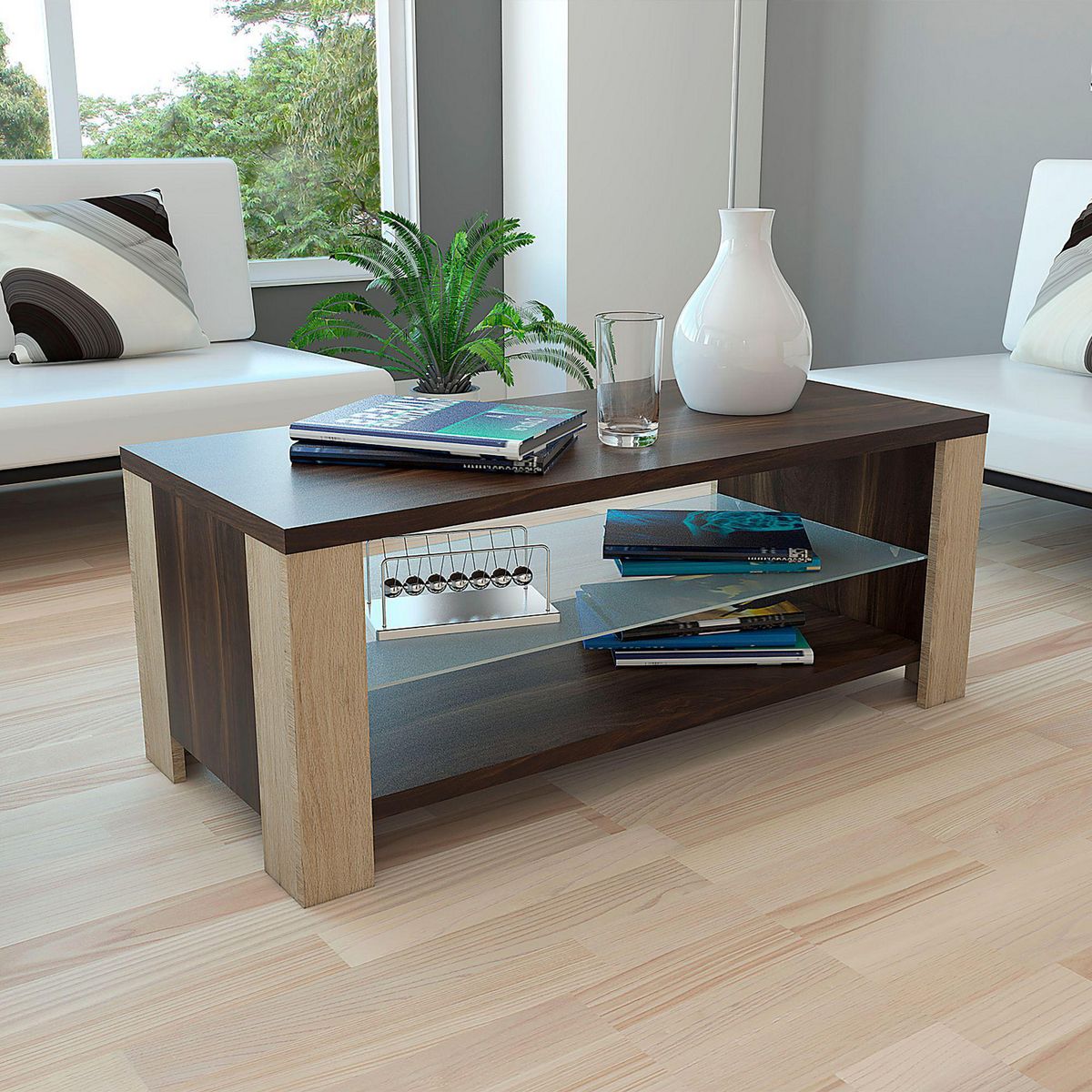 TUHOME - Mesa de Centro Athina Habano/Rovere