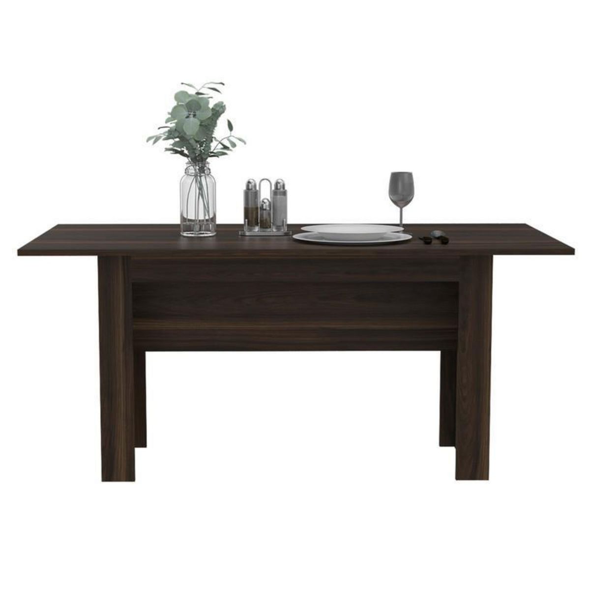 TUHOME - Mesa de Comedor Melamina Classic 160 Habano