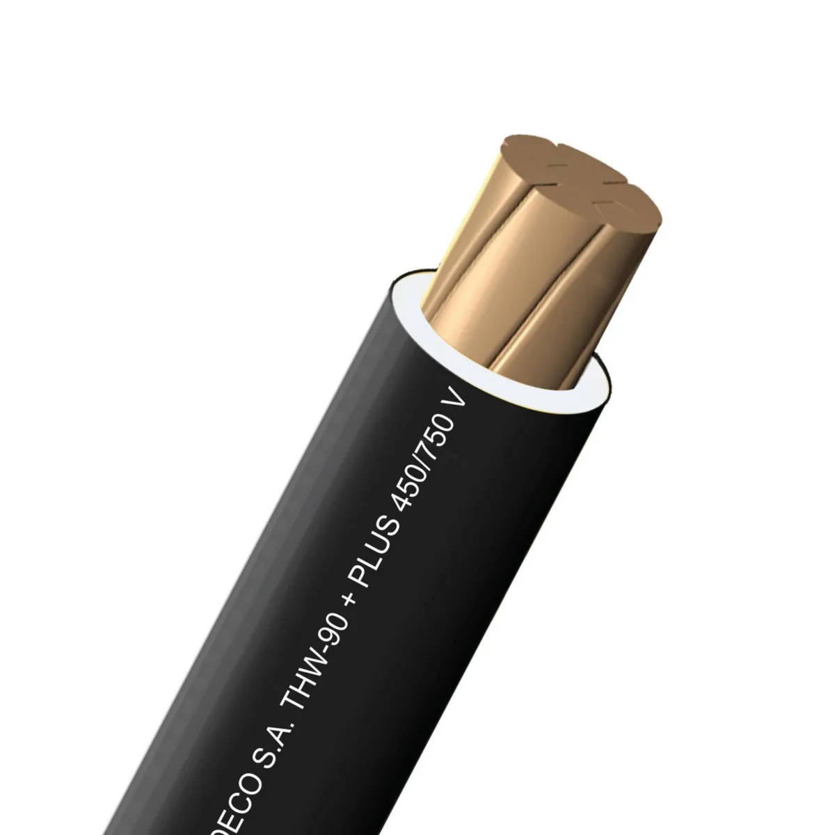 INDECO - Cable THW-90 Plus 8 AWG Indeco 450/750V Negro 100 Metros