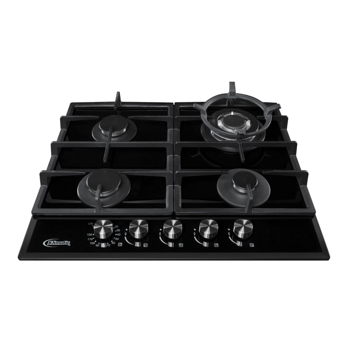 KLIMATIC - Tricombo Klimatic Cocina Empotrable 4 Hornillas Aosta 60 + Campana Lineal 60cm CK601NE + Horno Eléctrico 60 Lt HKT600PIX