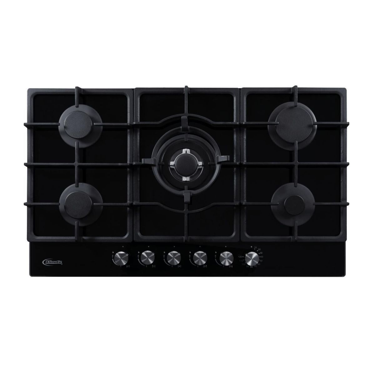 KLIMATIC - Tricombo Klimatic Cocina Empotrable 5 Hornillas Trevi 90 + Campana Lineal 90cm CK901NE + Horno Eléctrico 60 Lt HKT600PIX