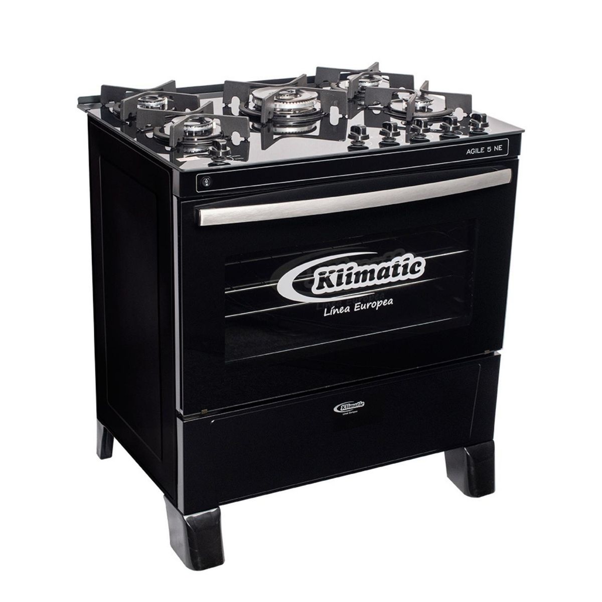 KLIMATIC - Combo Cocina A Gas 5 Hornillas Agile + Campana Extractora Lineal CK901NE Klimatic