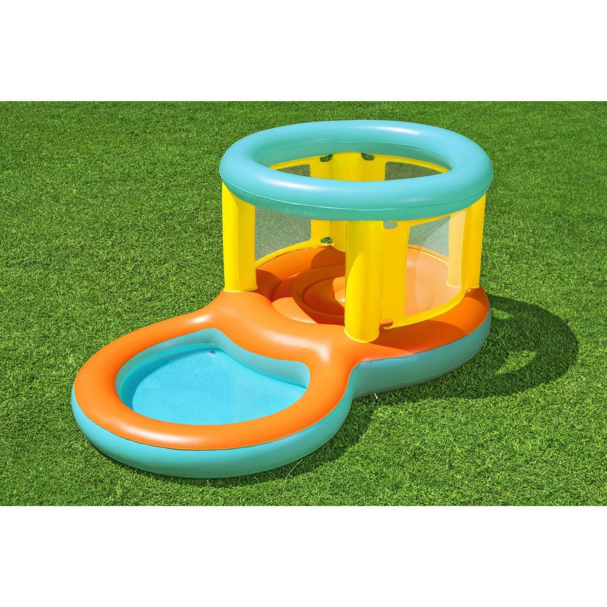BESTWAY - Piscina Inflable + Saltarín 239x142x102 cm
