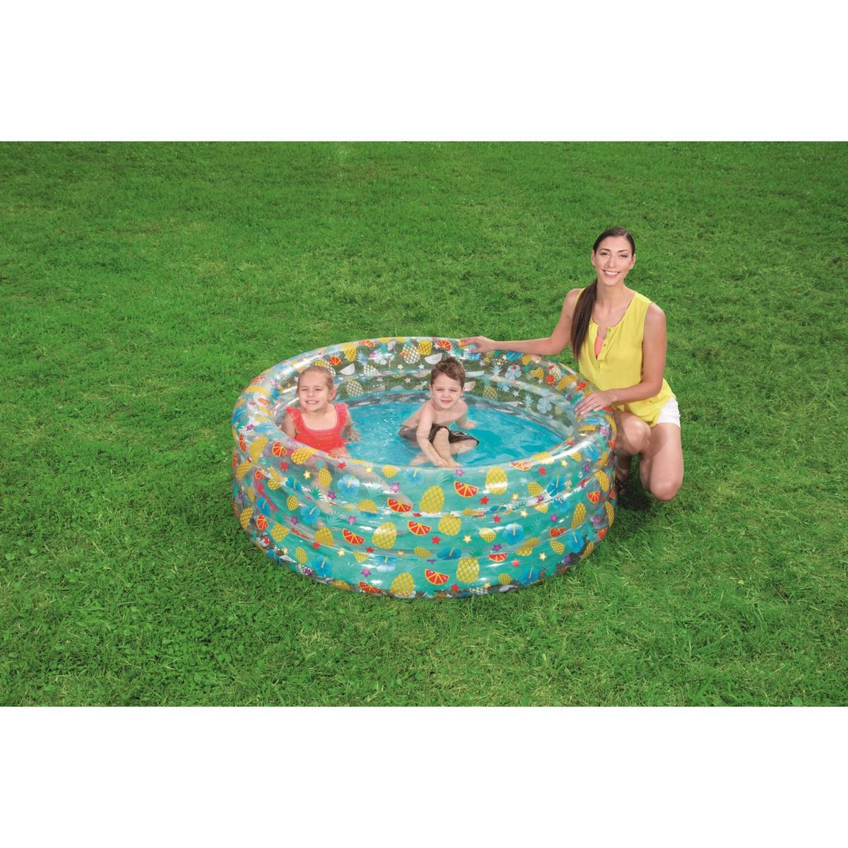 BESTWAY - Piscina Inflable Aros 150x53cm Juegos Tropical