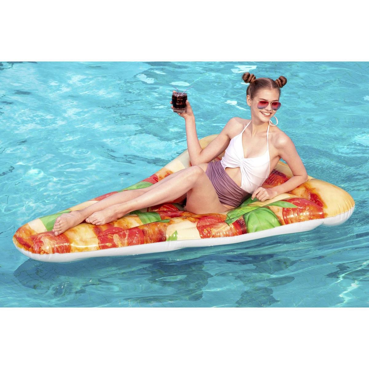 BESTWAY - Flotador Reposera Pizza Fiesta 180x122cm