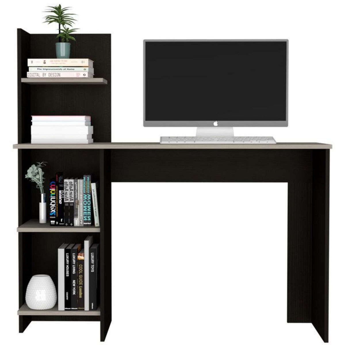 TUHOME - Escritorio Negro Melamina Office 120