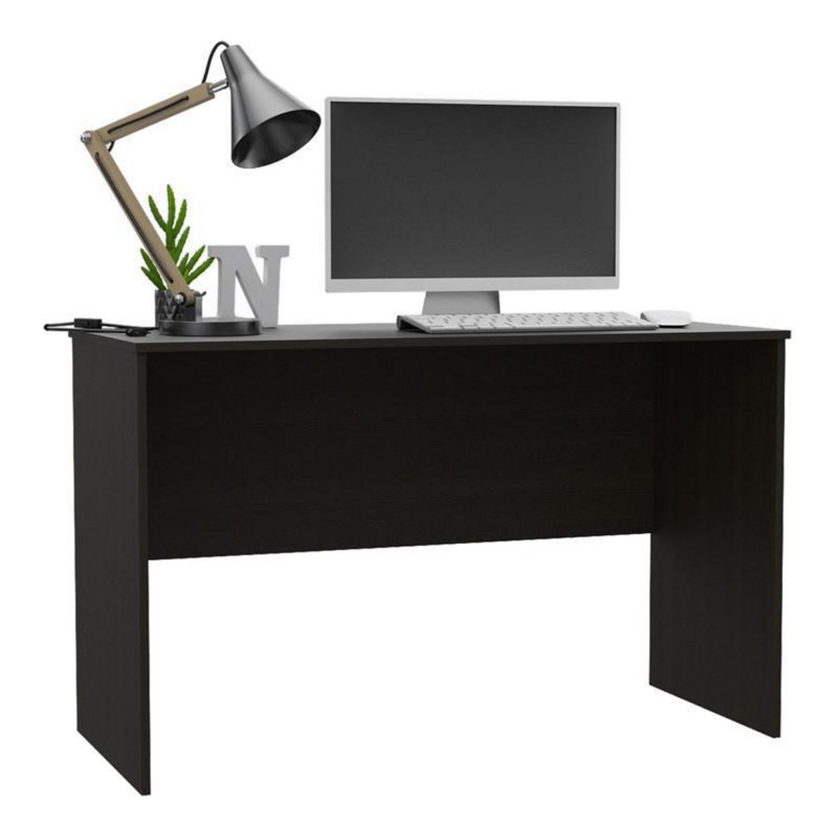 TUHOME - Escritorio Negro Melamina Malibu