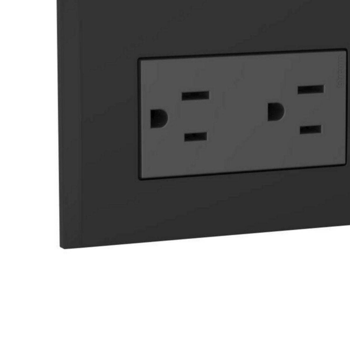 BTICINO - Tomacorriente Doble Americano Modus 4 Negro