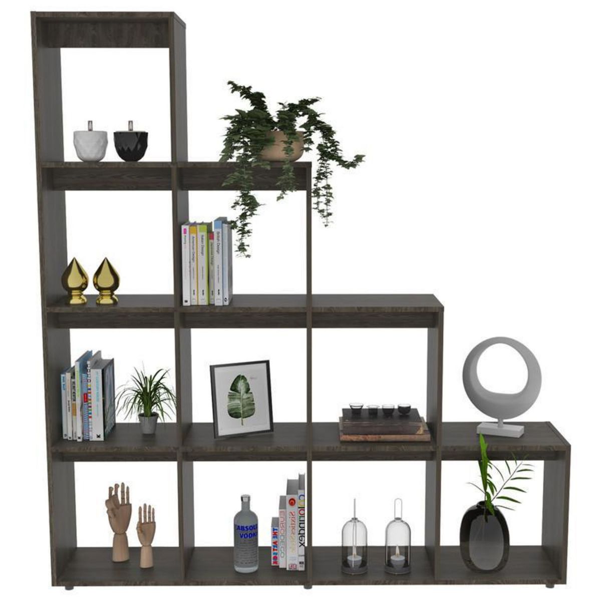 TUHOME - Biblioteca Escalera Beijing Coñac/Blanco