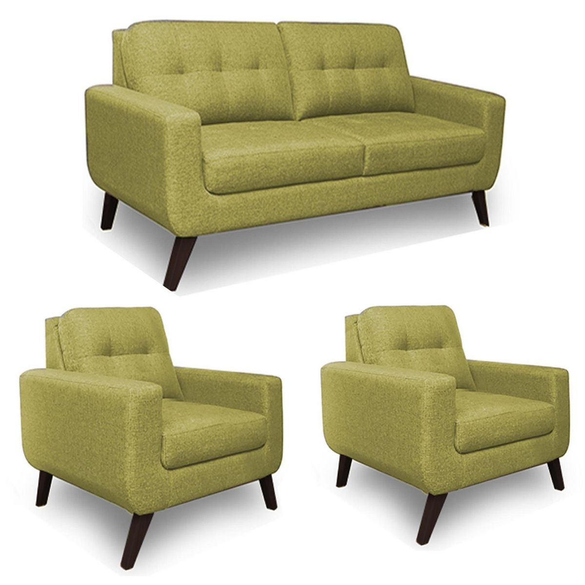 CASA BELLA - Juego de Sala 2-1-1 Cuerpos Nefer