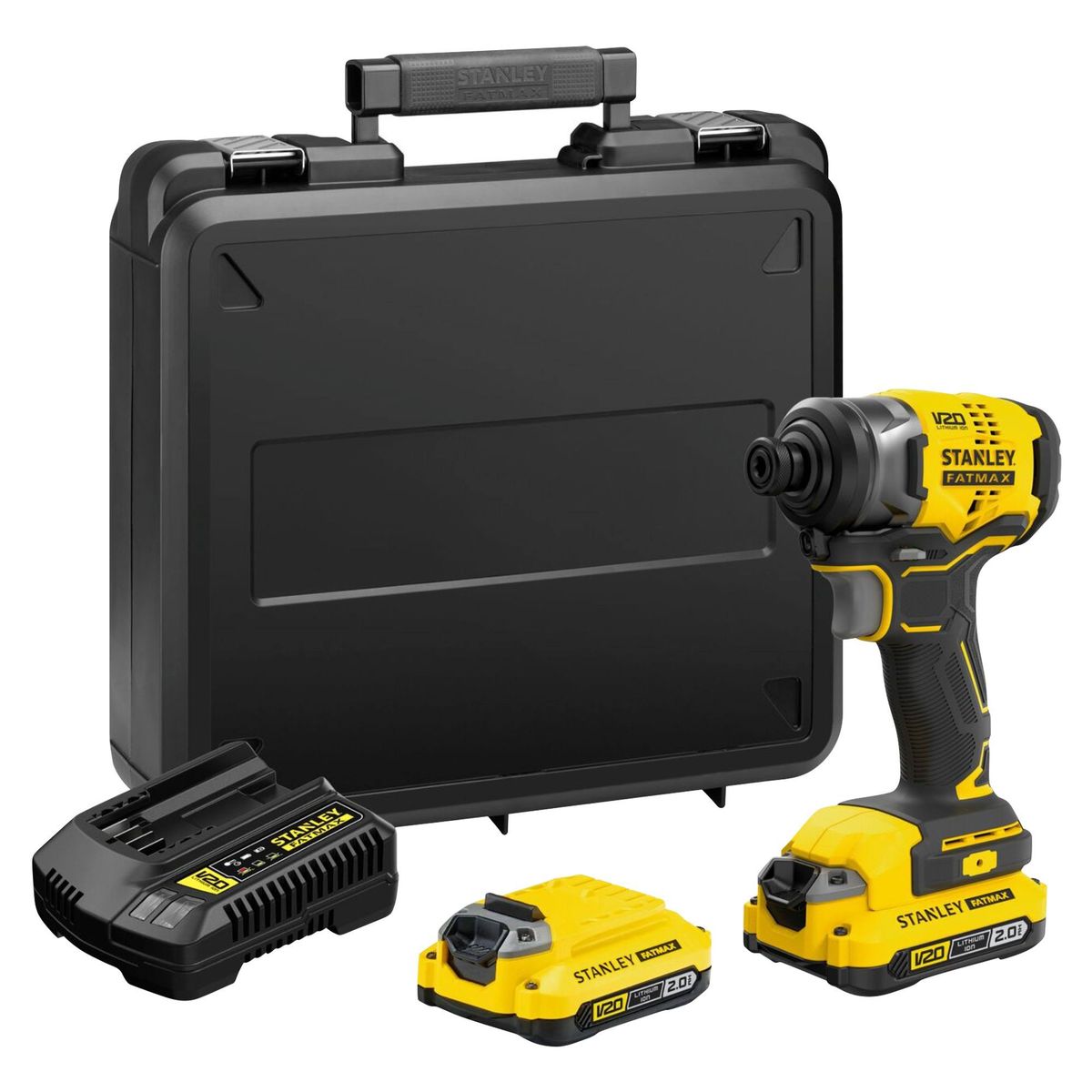 STANLEY - Atornillador de Impacto Inalámbrico Stanley1/4" 20V FATMAX BRUSHLESS SBI810D2K 