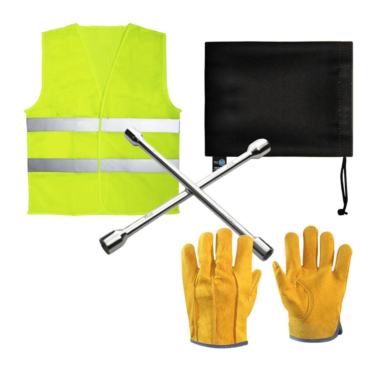 TECGO - Kit de Emergencia de Vehiculo 3 Piezas