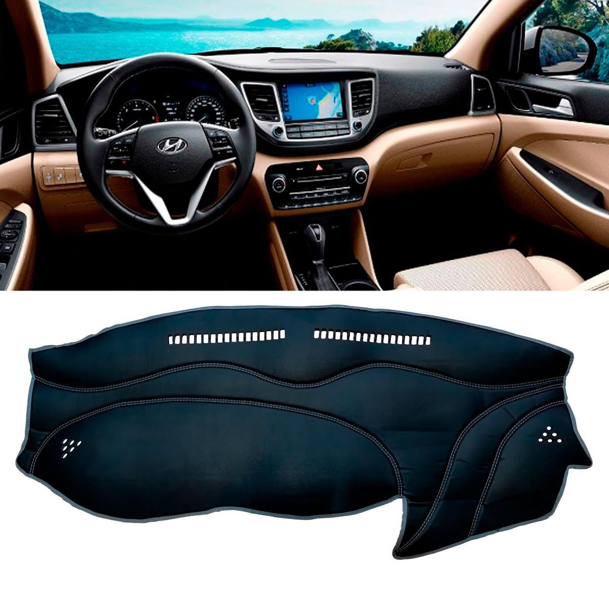 TECGO - Protector de Tablero para Auto Hyundai Tucson 2015-2018