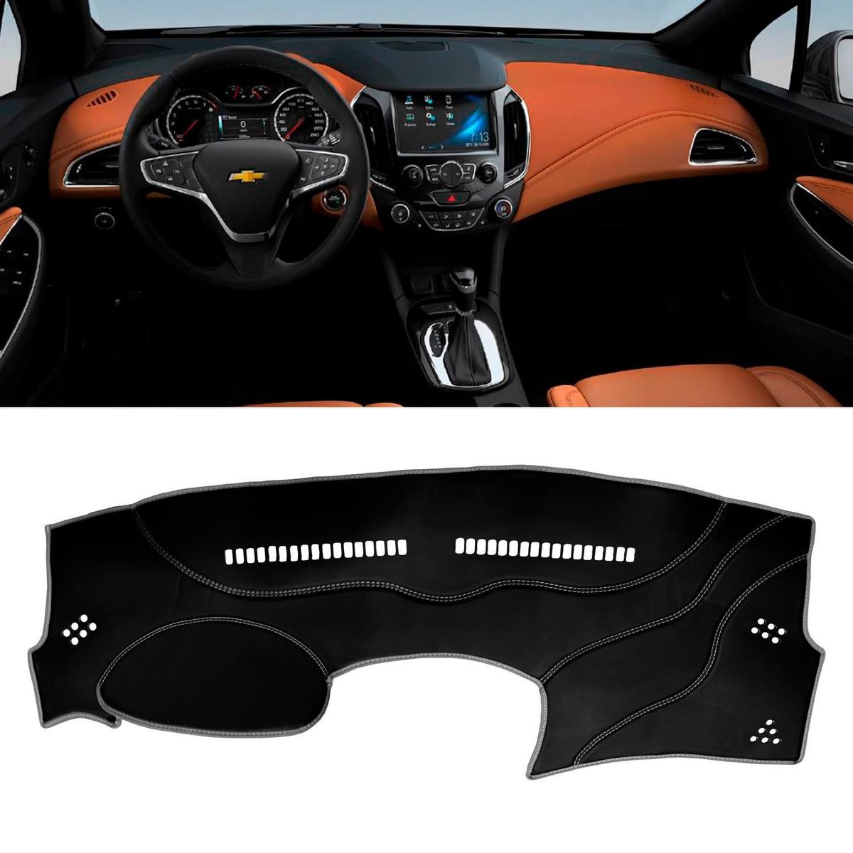 TECGO - Protector de Tablero para Auto Chevrolet Cruze 2012-2017
