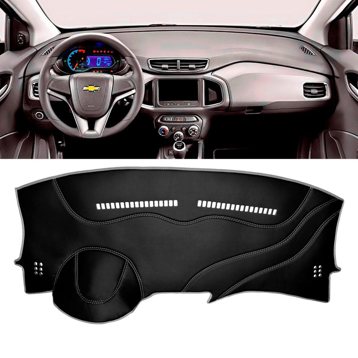 TECGO - Protector de Tablero para Auto Chevrolet Prisma 2016-2020