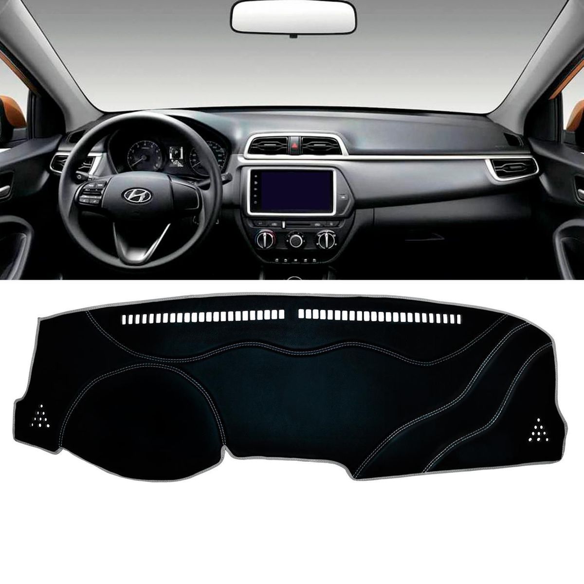 TECGO - Protector de Tablero para Auto Hyundai Verna 2020