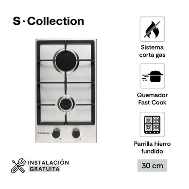 Cocina empotrable Gas Sole Sc 3120SOLCO062 X2 Quemadores