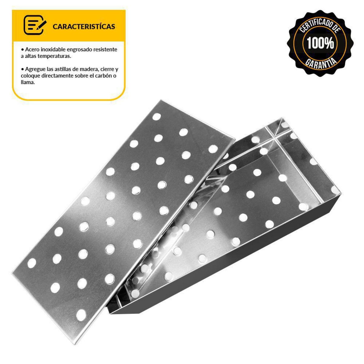 MR GRILL - Ahumador Smoker Box de Acero Inoxidable