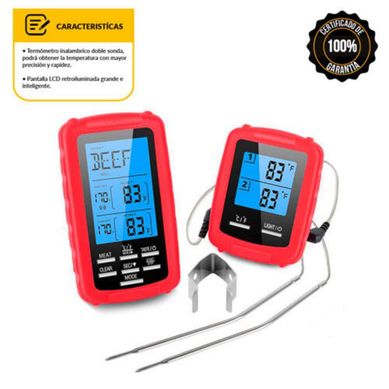 Term�metro Digital Con Mando A Distancia Naranja