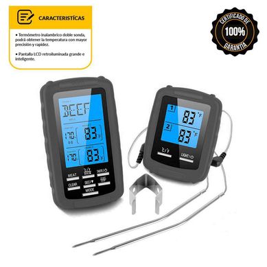 Termmetro Digital Con Mando A Distancia Negro