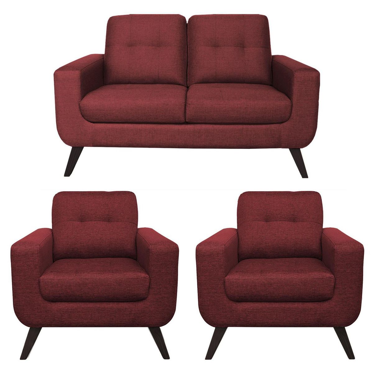 CASA BELLA - Juego de Sala 2-1-1 Cuerpos Nefer