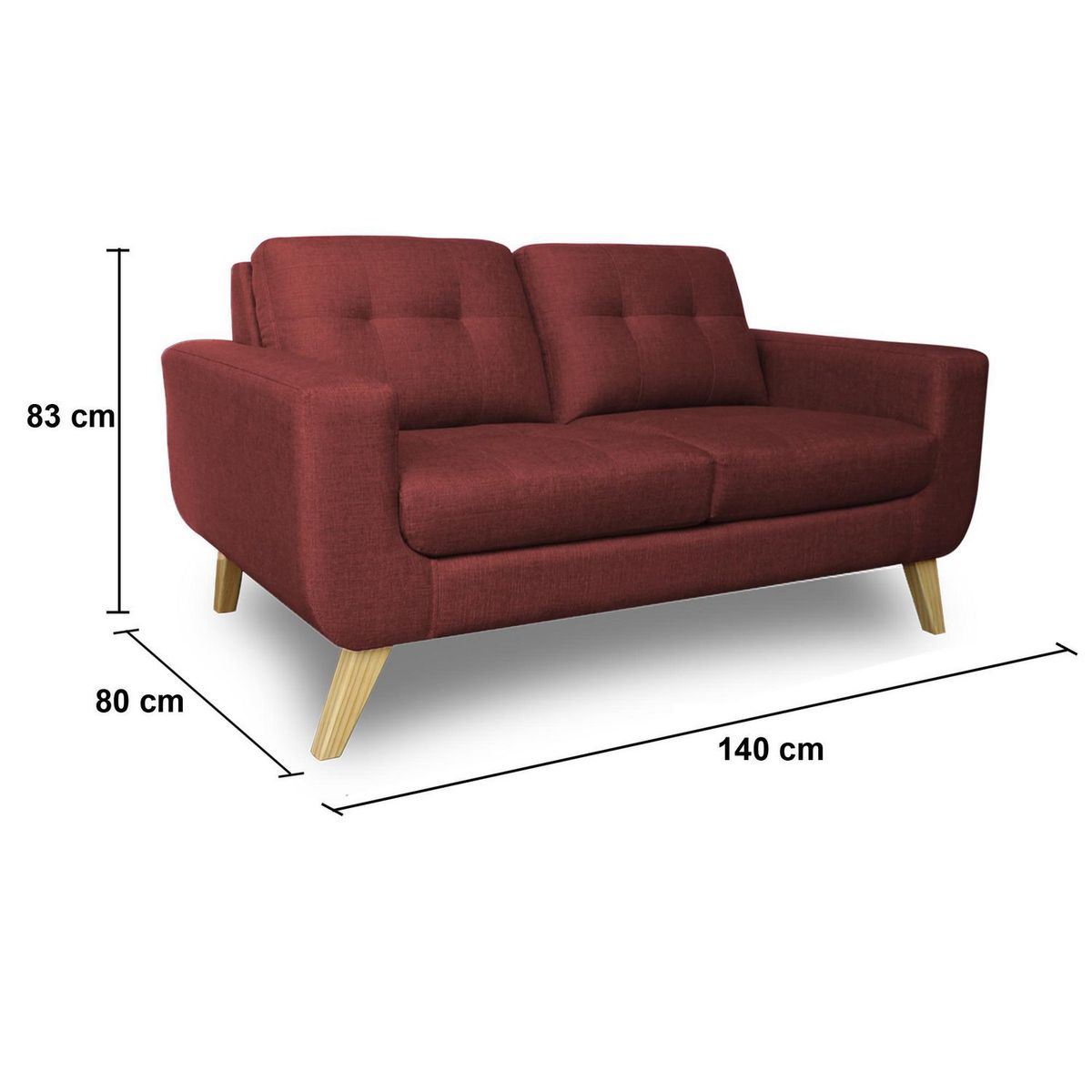 CASA BELLA - Juego de Sala 2-1-1 Cuerpos Nefer