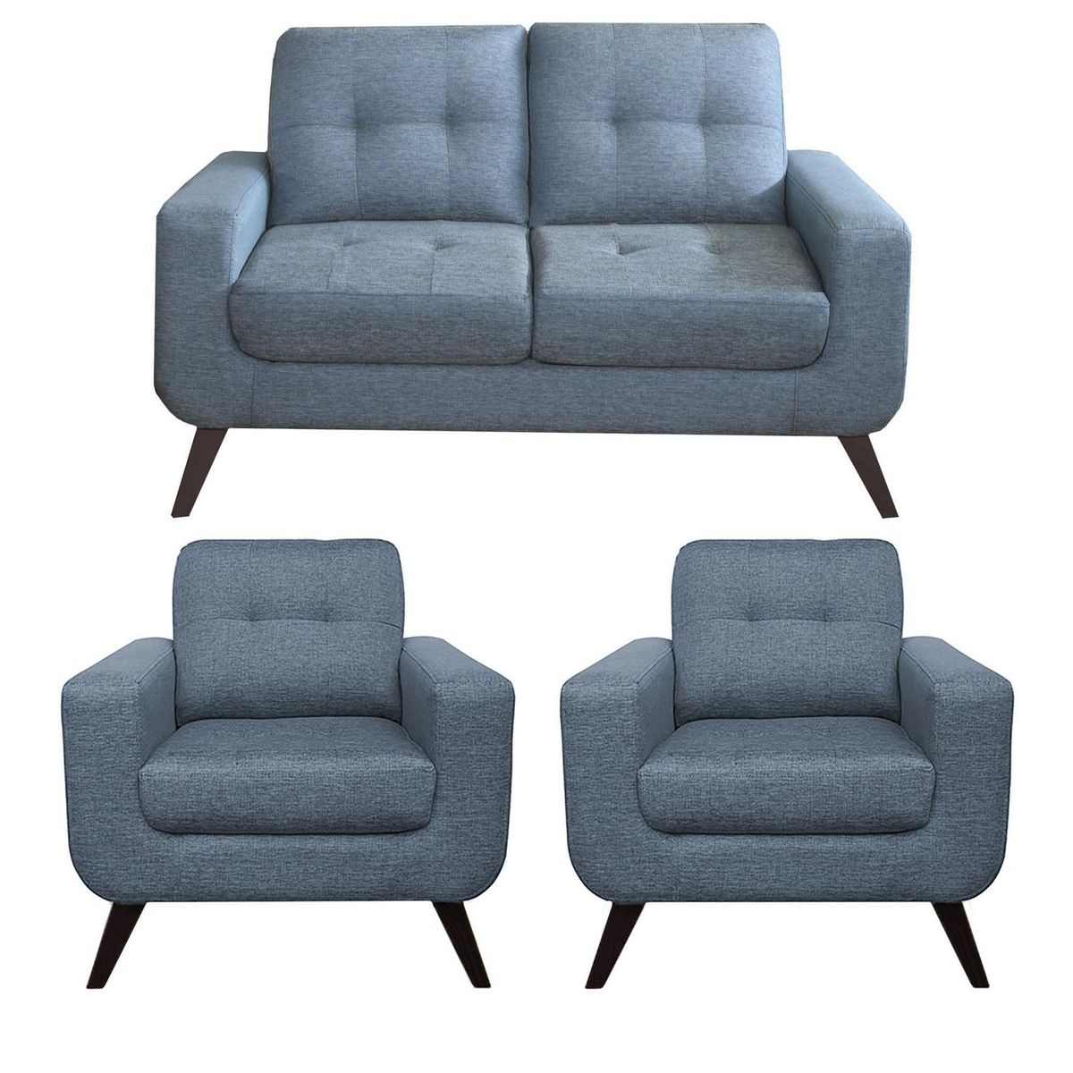 CASA BELLA - Juego de Sala 2-1-1 Cuerpos Nefer