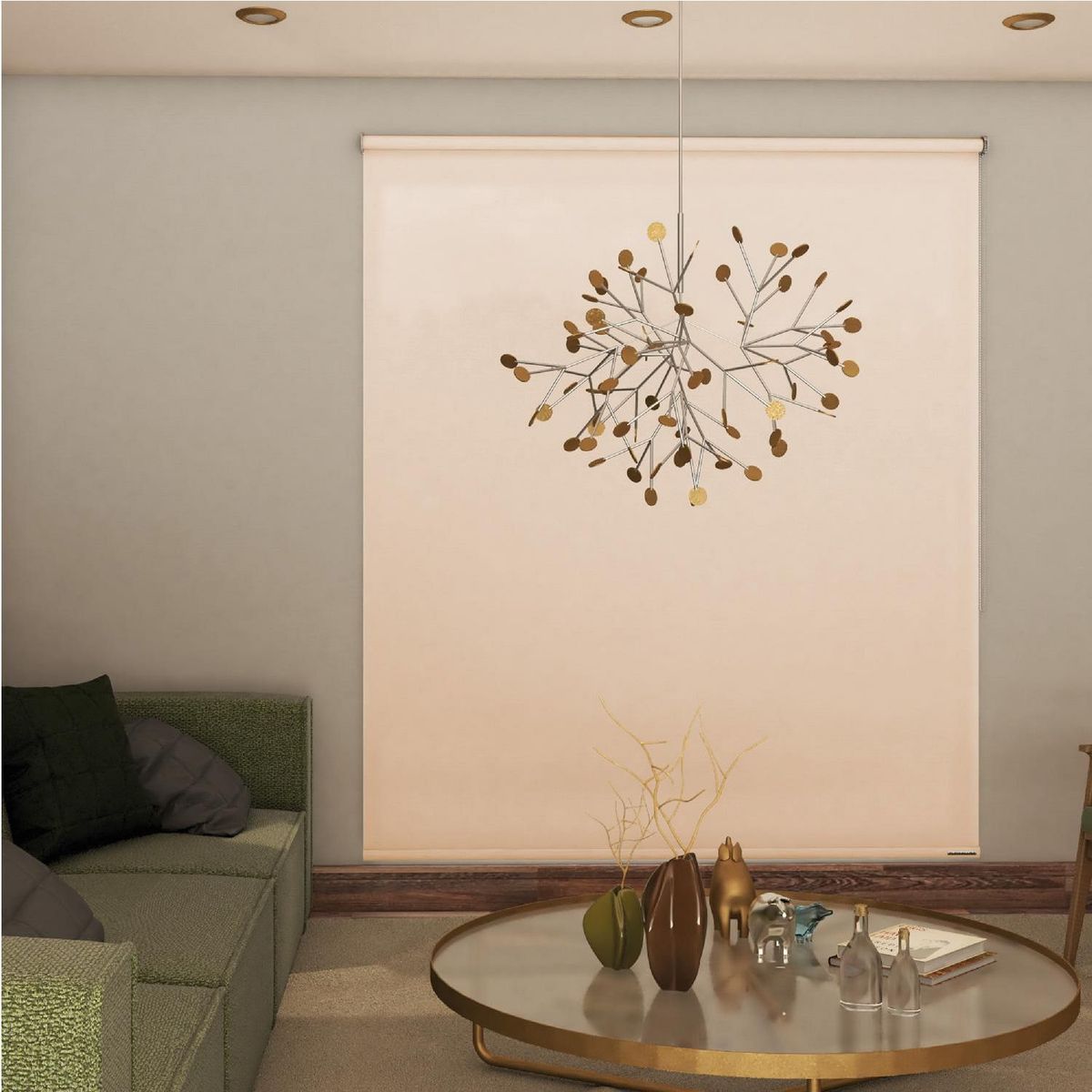 FLEXALUM - Cortina Roller Sun Screen a Medida 125.1cm-150cm x 275.1cm-300cm Crema
