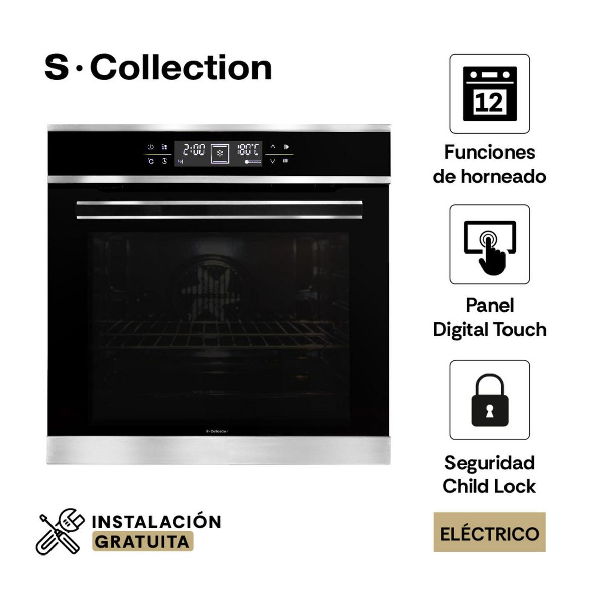 SCOLLECTION - Horno Empotrable Scollection Full Touch Eléctrico 75L