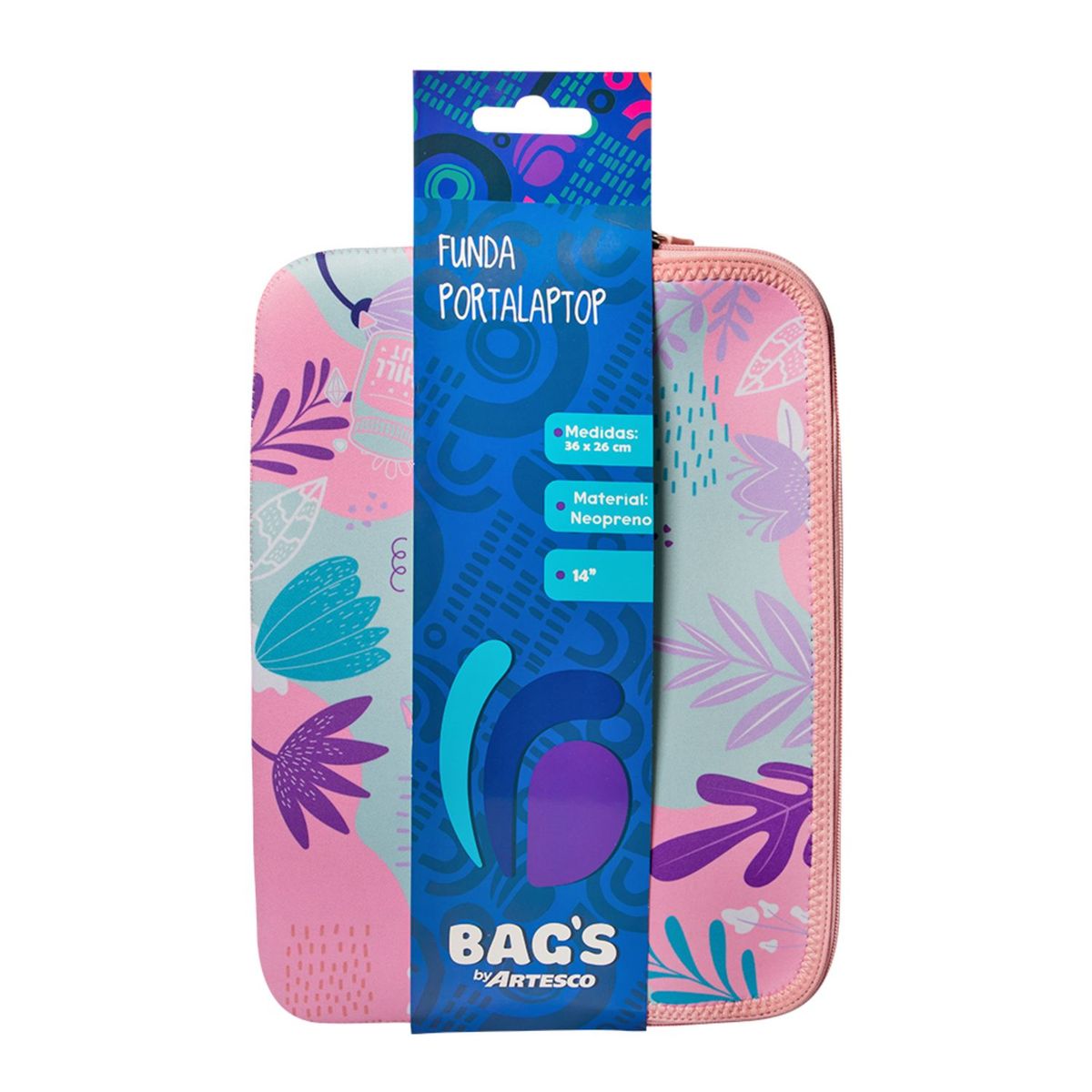 ARTESCO - Funda para Laptop 14" Neopreno Celeste