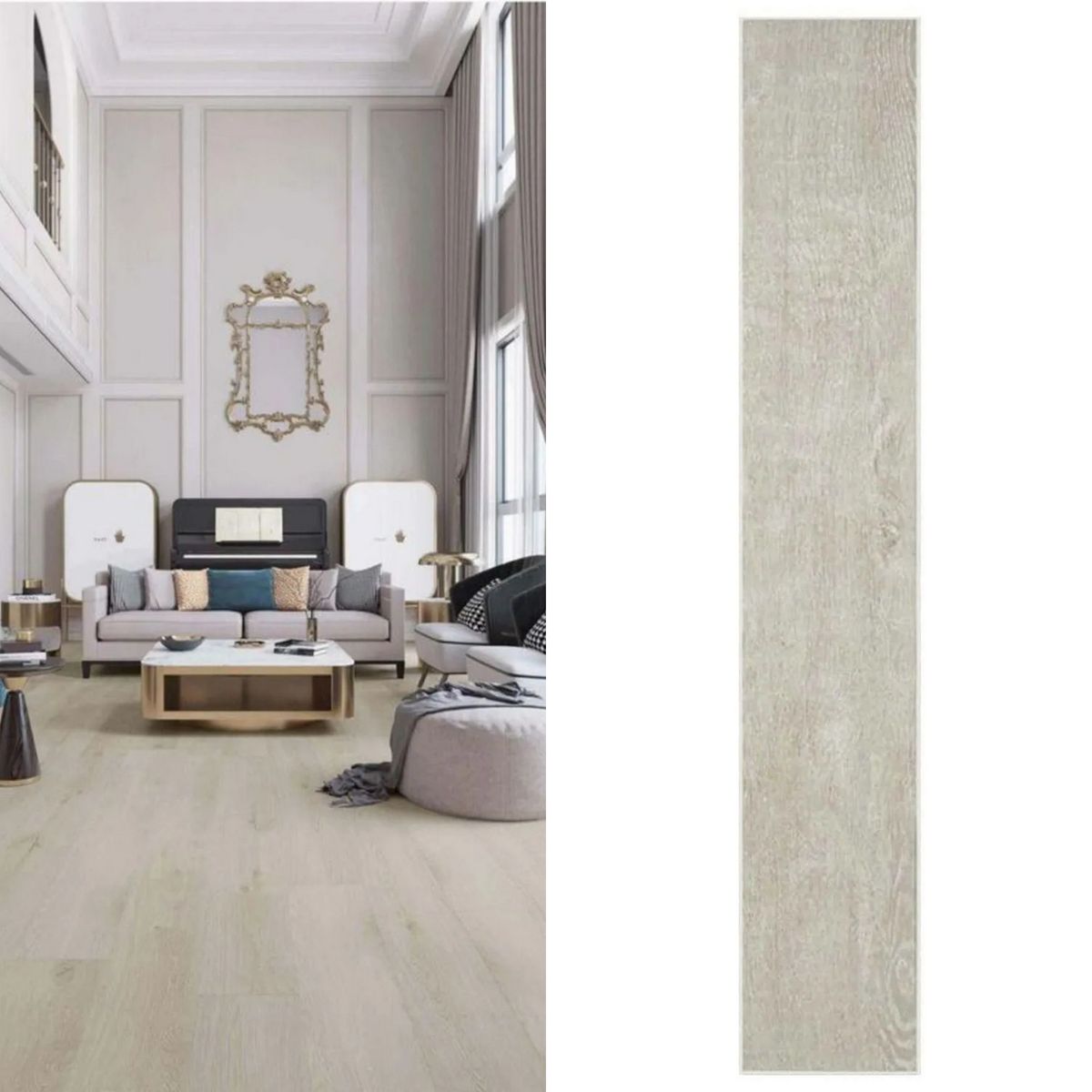 AGT - Piso Laminado Anemom Gris 8mm 193x1200mm 2.316m2