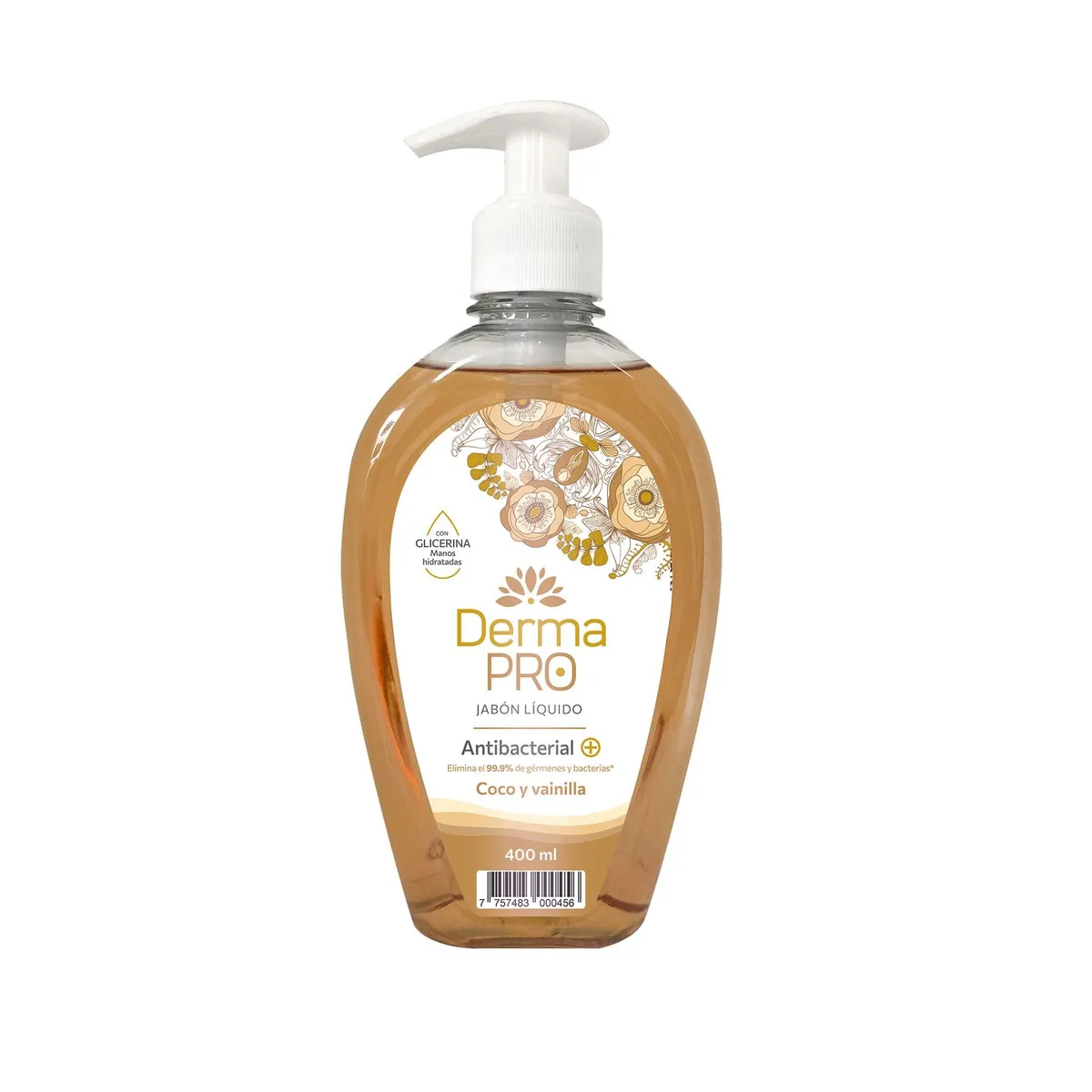 GENERICO - Jabón Líquido Antibacterial Coco Y Vainilla 400Ml