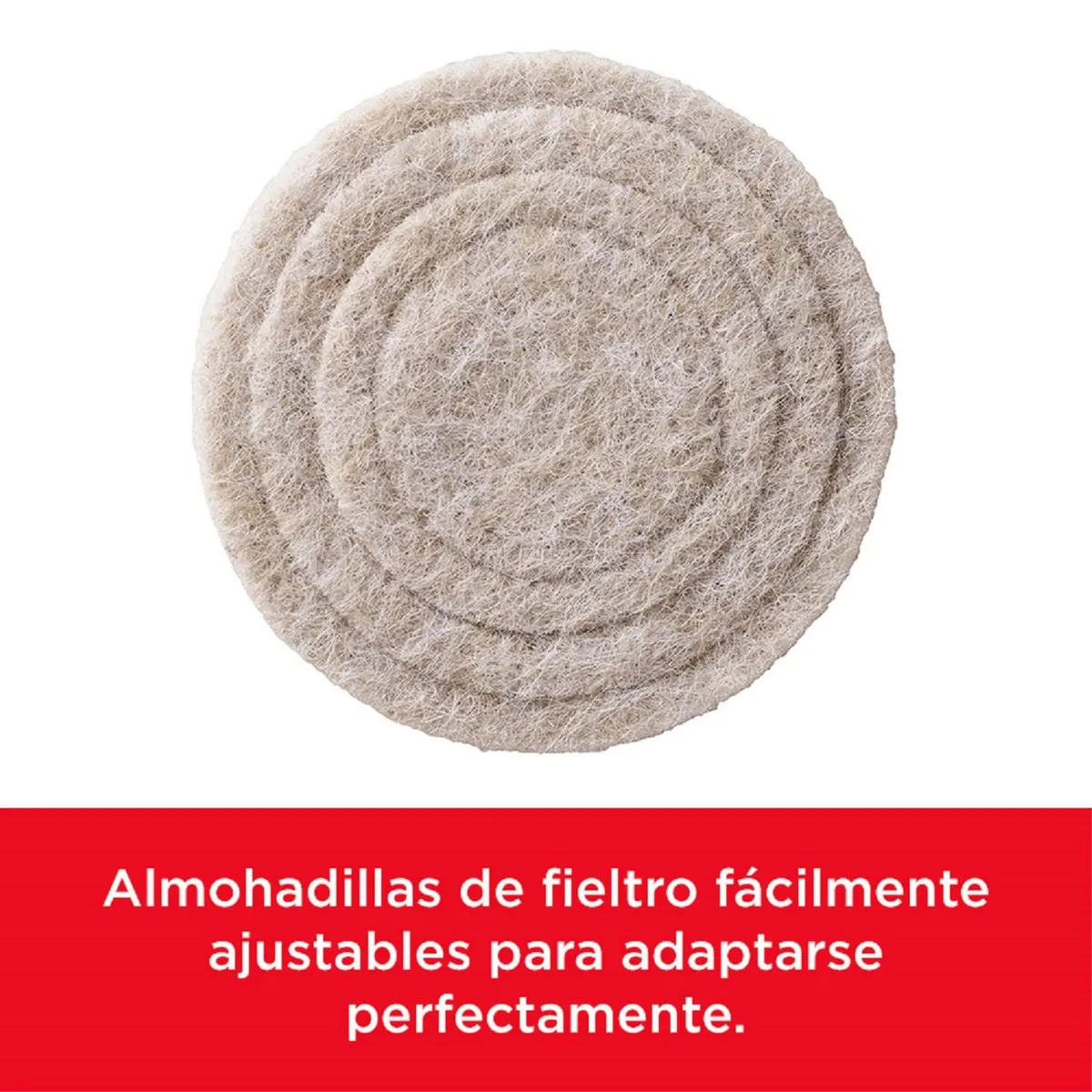 SCOTCH - Pads de Felpa Circulares Ajustables Beige