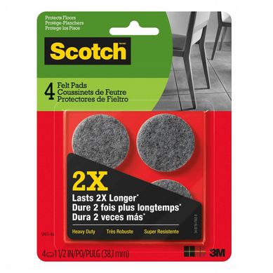 Pads de Felpa Super Resistentes Circulares Negro 3.8 cm.
