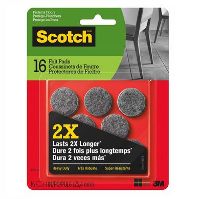 Pads de Felpa Super Resistentes Circulares Negro 2.5 cm.