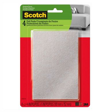 Pads de Felpa Rectangulares Beige 10.1 x15.2 cm. x 4 unid.