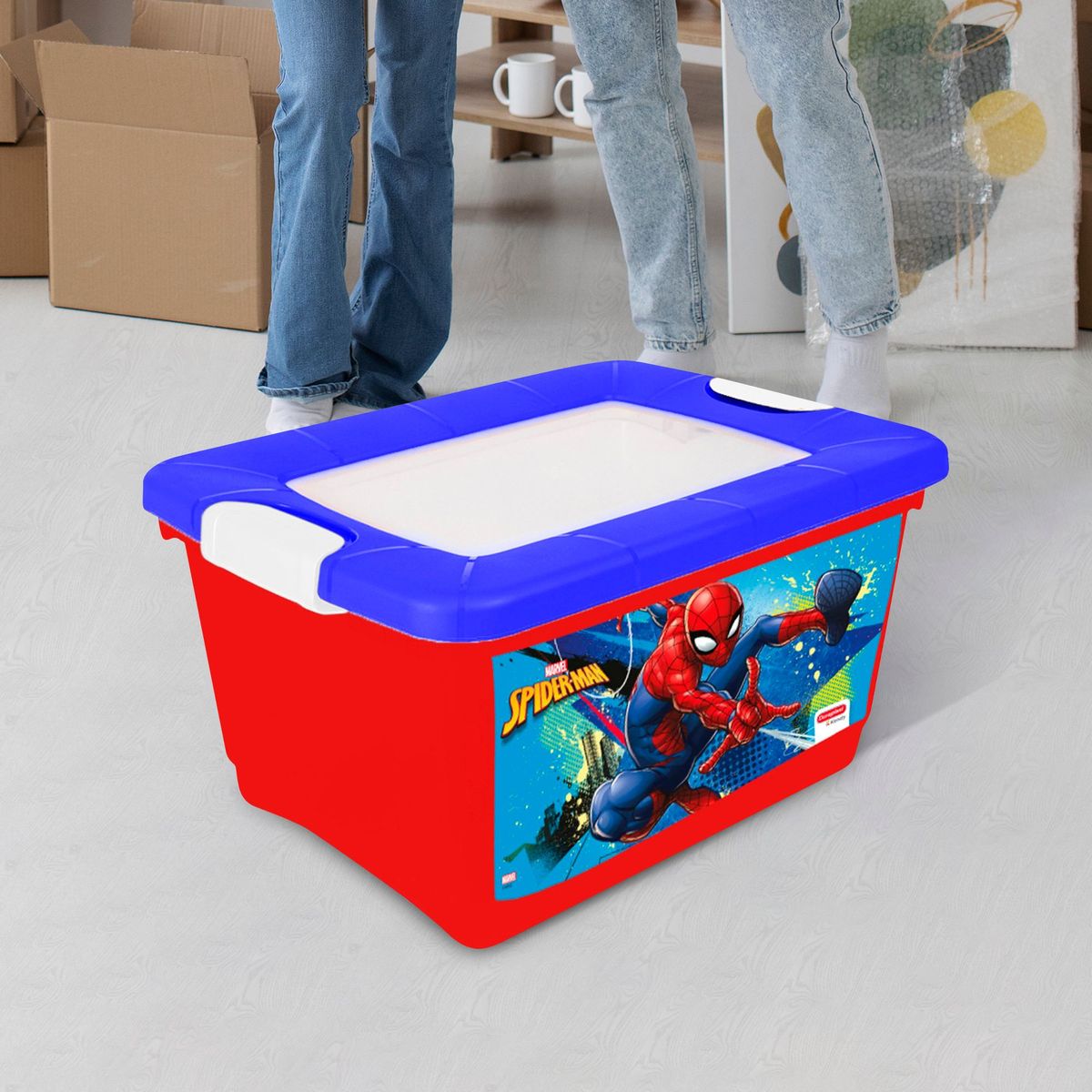 DURAPLAST - Caja Organizadora Plástica Broadway 32L Spiderman