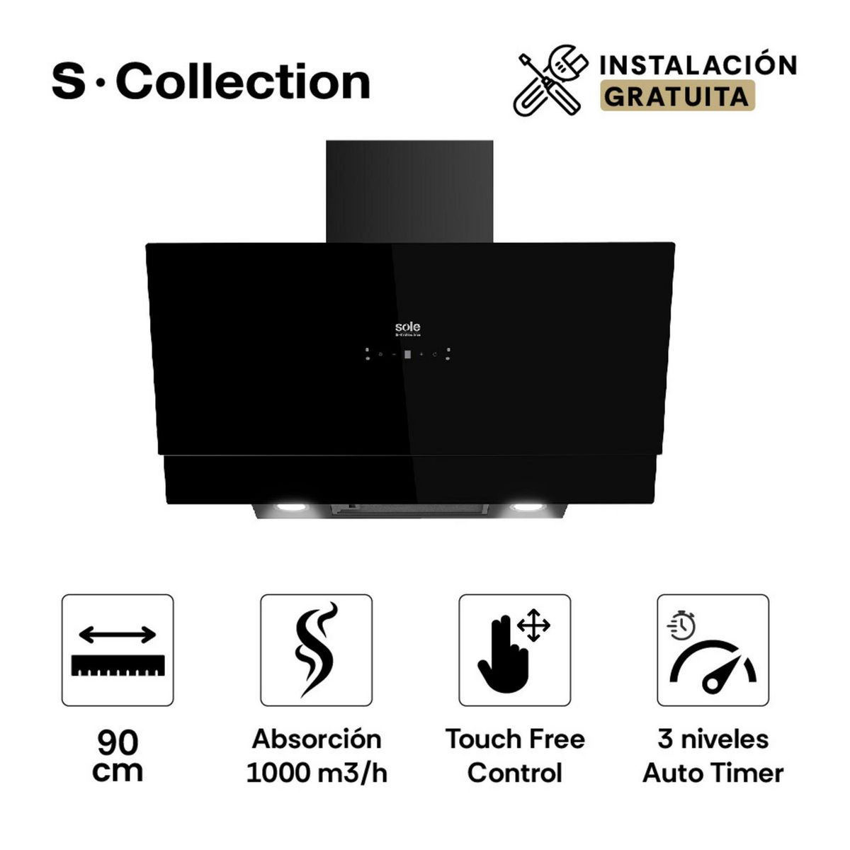 SCOLLECTION -  Decorativa 89.7 cm Negro 3120TURE81COV2