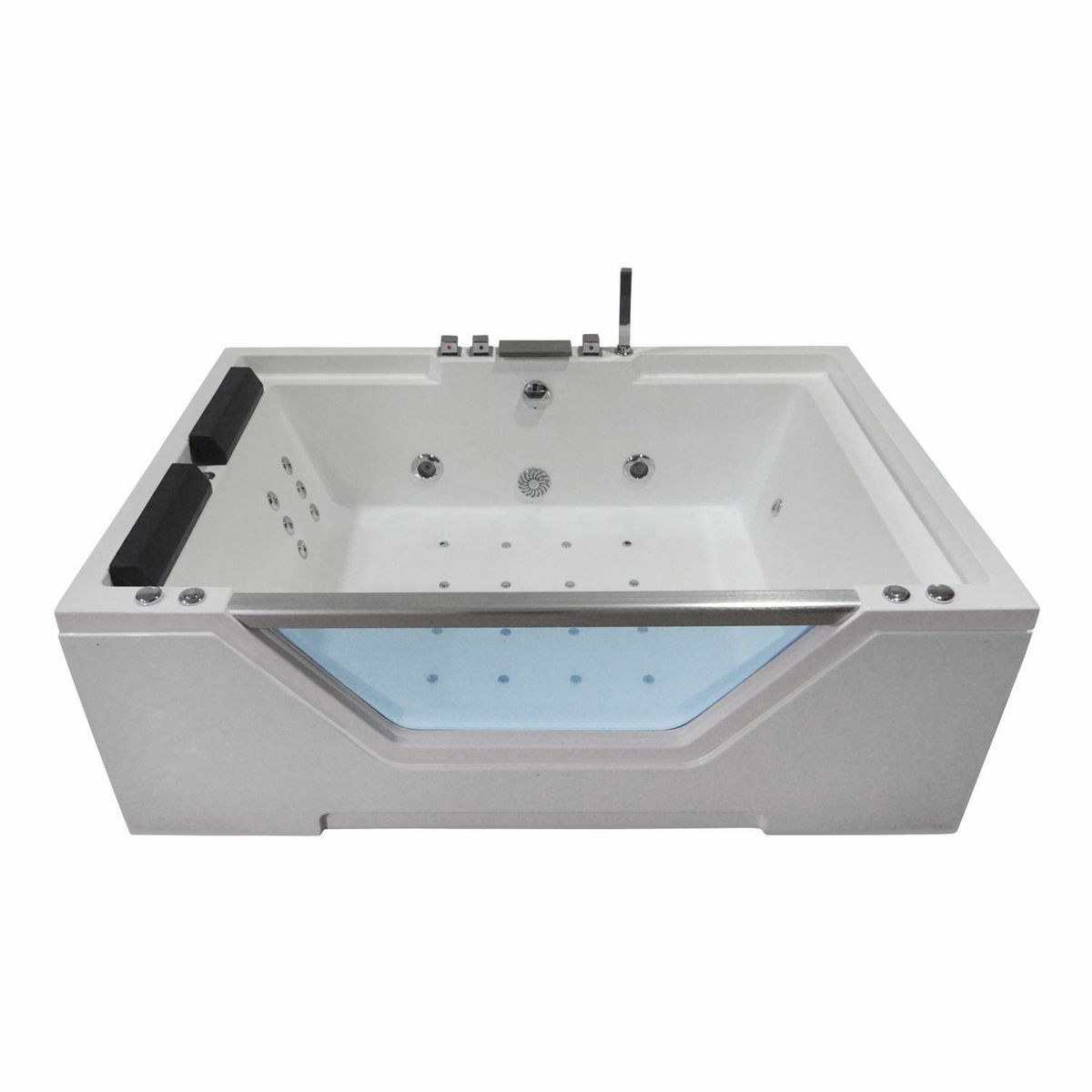 CUBA&SPA - Tina Hidromasaje Rectangular Española Profesional 170x120cm Blanca