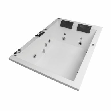 Tina Hidromasaje Rectangular Minimalista Ejecutiva 175x115cm Blanca