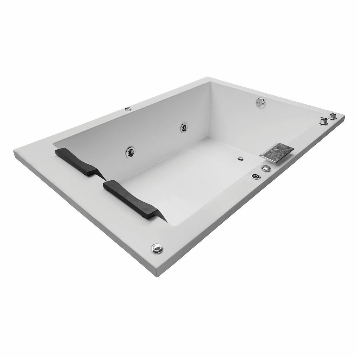 CUBA&SPA - Tina Hidromasaje Rectangular Minimalista Ejecutiva 175x115cm Blanca