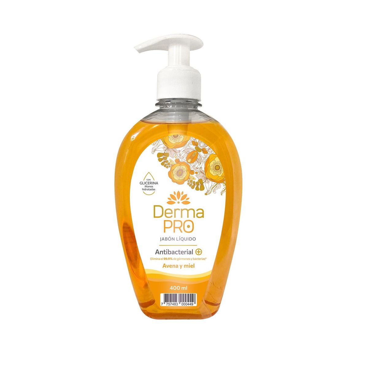 GENERICO - Jabón Líquido Antibacterial Avena Y Miel 400Ml