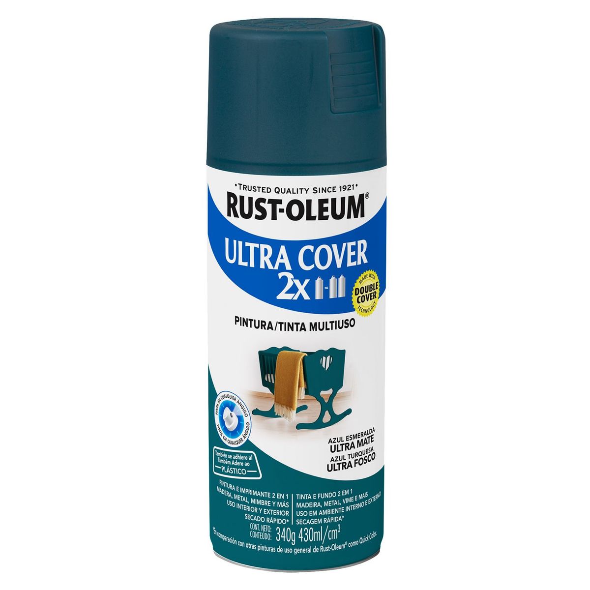RUST OLEUM - Pintura Aerosol Azul Esmeralda 340gr