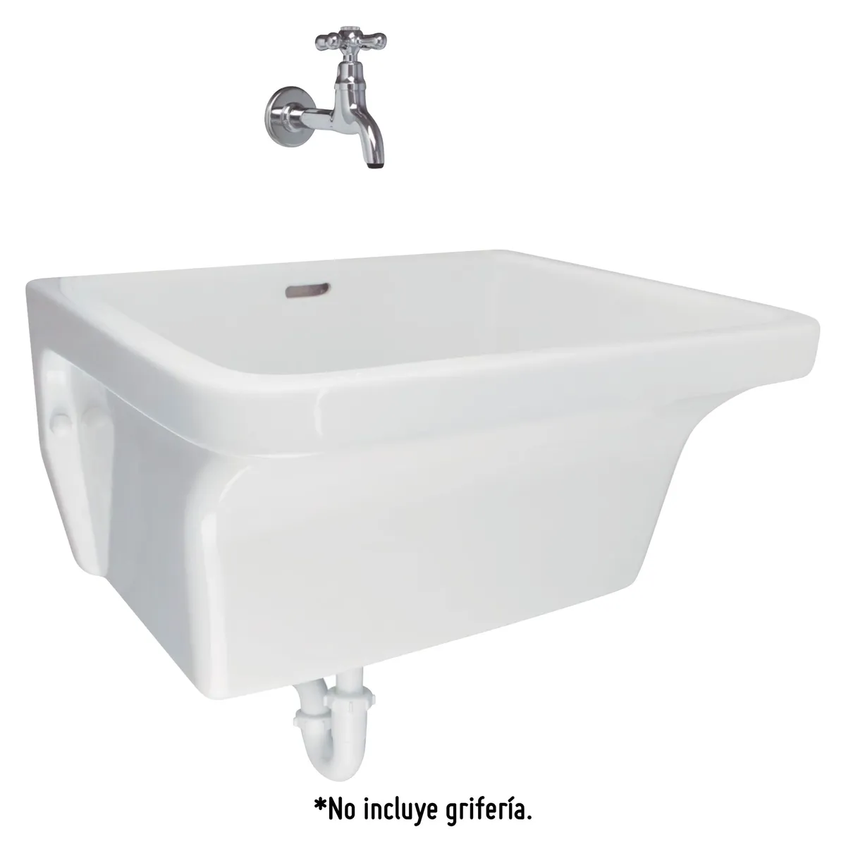 TREBOL - Lavarropas de Porcelana Amazonas Una Poza 56x45x35cm