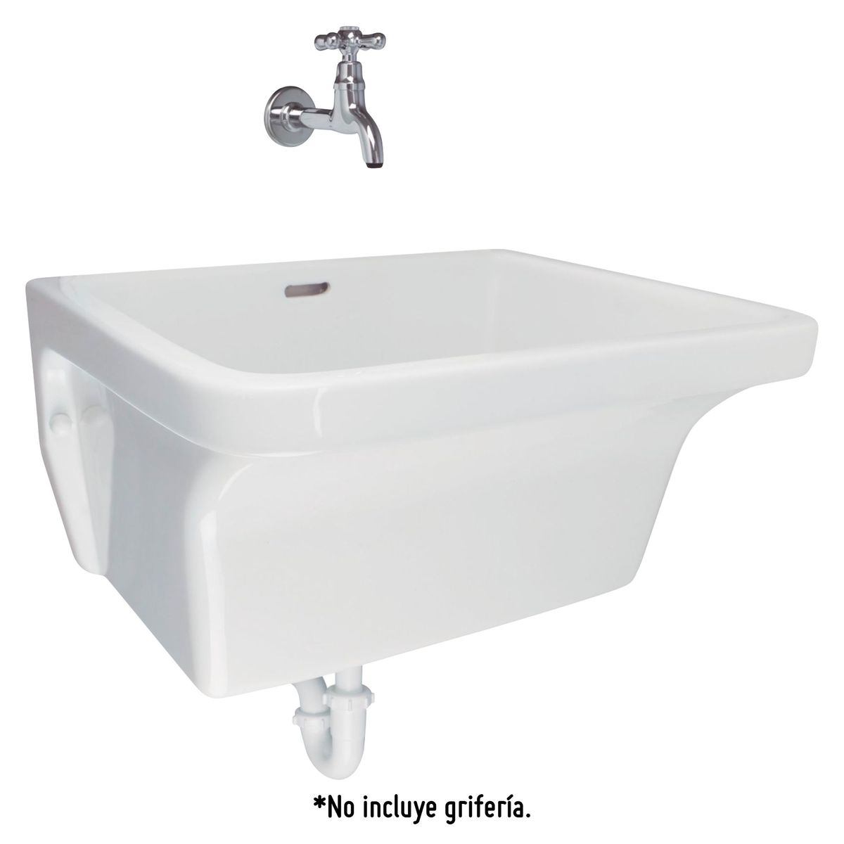 TREBOL - Lavarropas de Porcelana Amazonas Una Poza 56x45x35cm